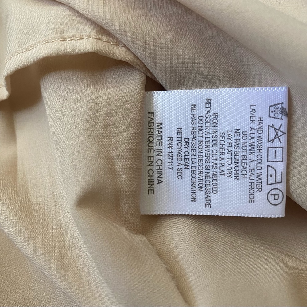 Belle Badgley Mischka gold lace overlay cocktail party dress women’s size 6 - Picture 9 of 13